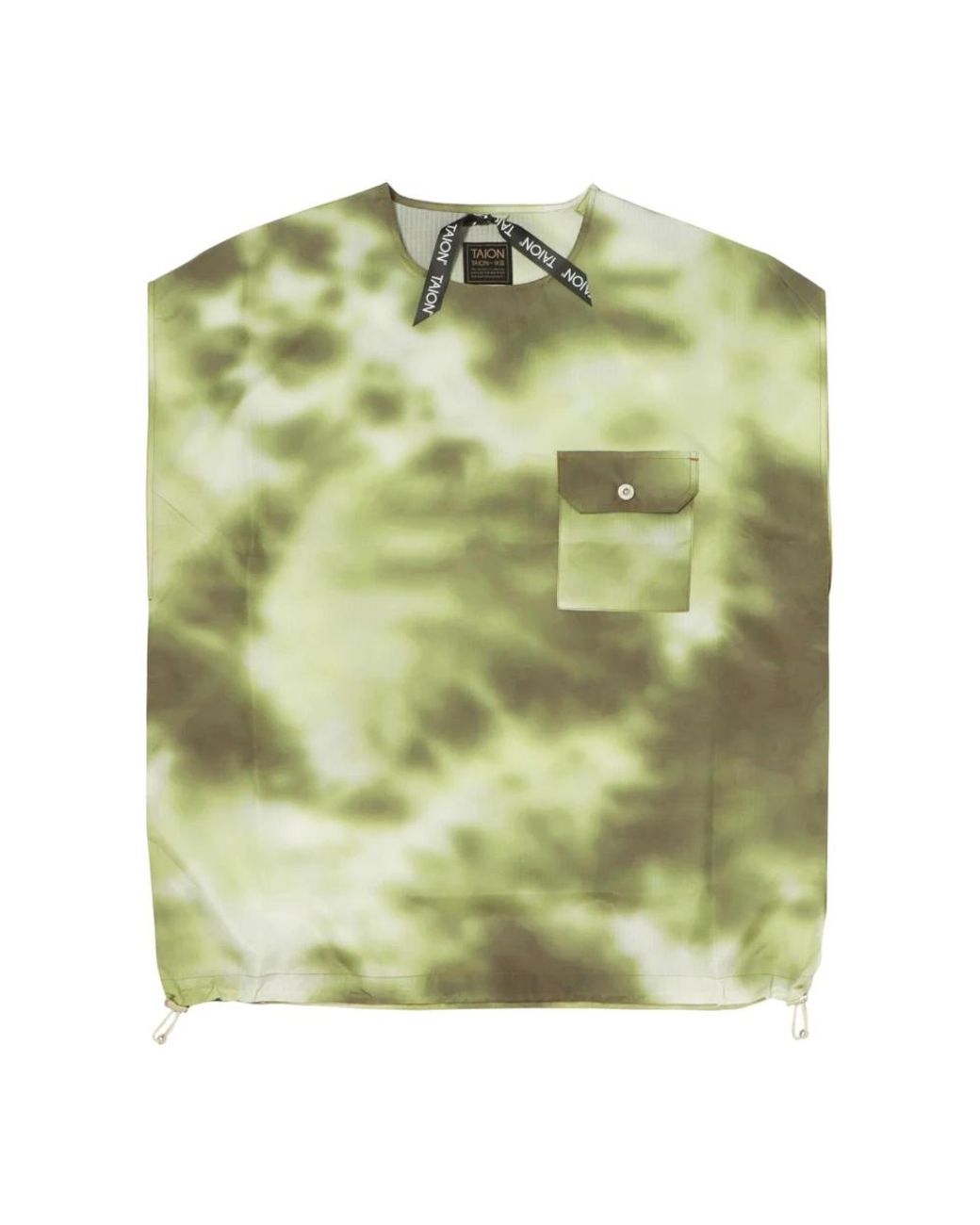 Taion Green Sleeveless Tops for men