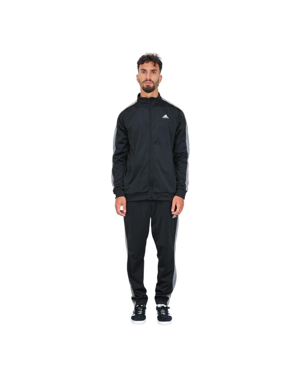 adidas Sportlicher schwarzer trainingsanzug herbst winter in Schwarz fur Herren Lyst DE