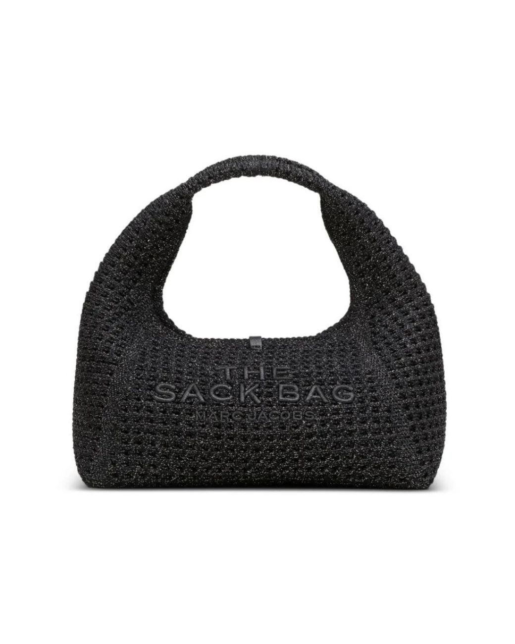 Marc Jacobs Black Mini The Crochet Sack Tote Bag
