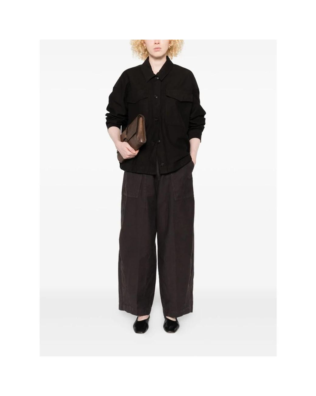 TRUE AVENUE Black Wide Trousers