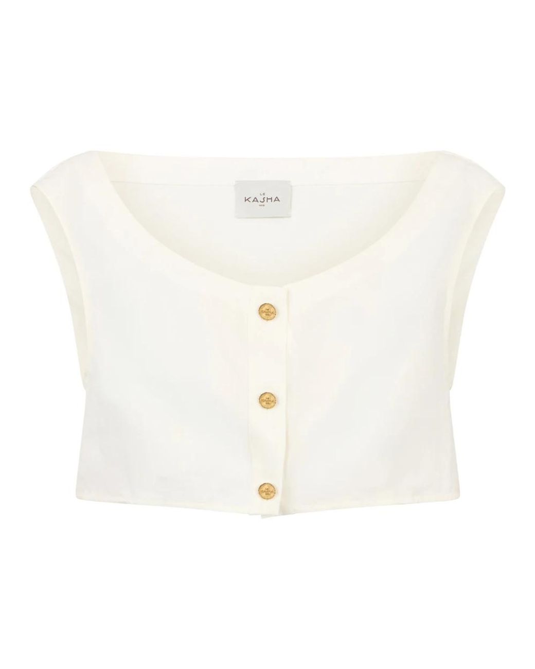 LeKasha White Sleeveless Tops