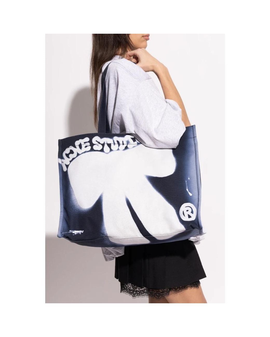 Acne Blue Tote Bags