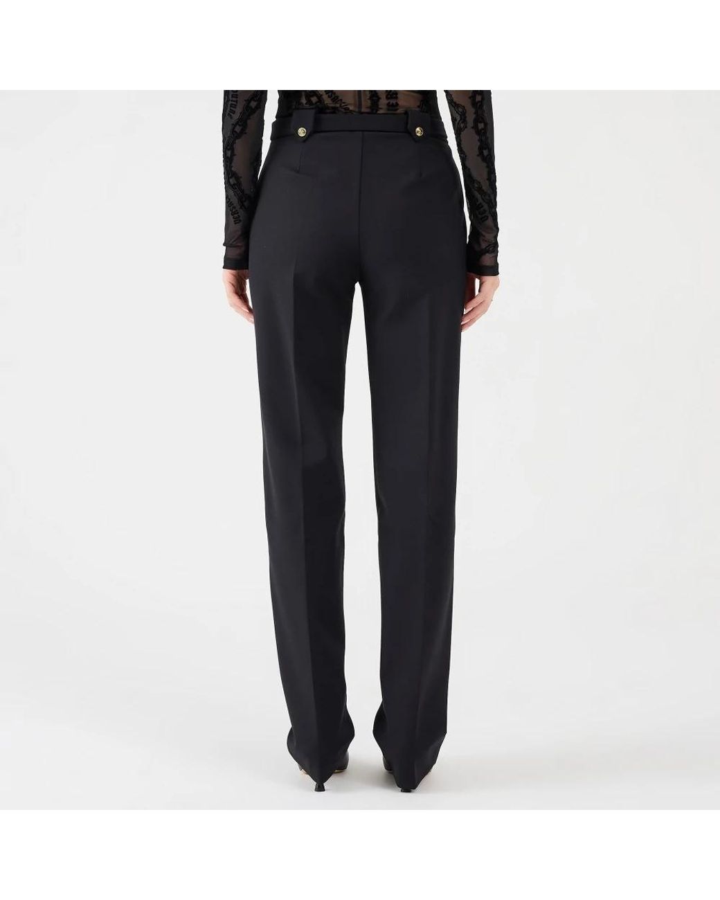 Versace Jeans Couture Black Straight Trousers