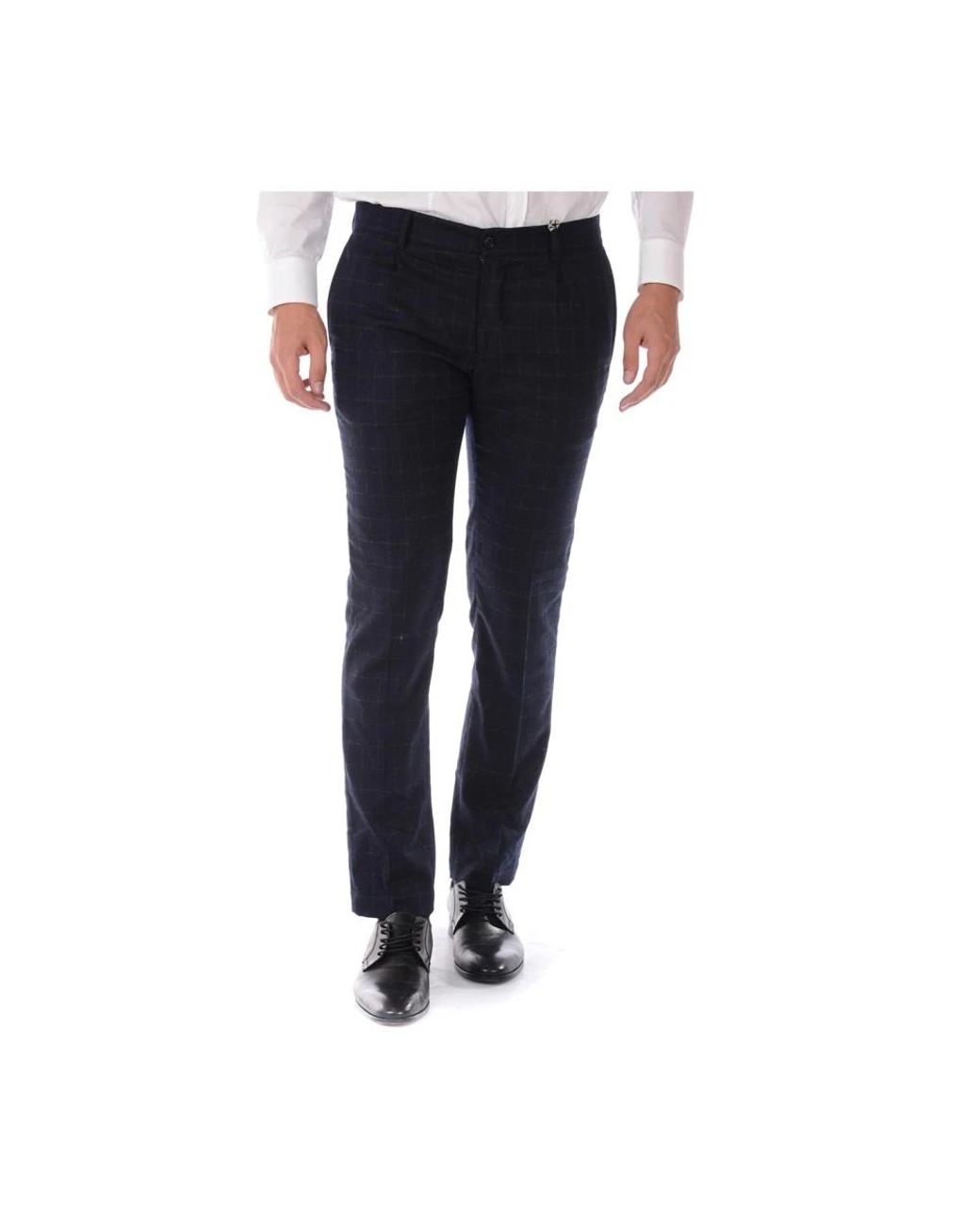 Daniele Alessandrini Blue Suit Trousers for men