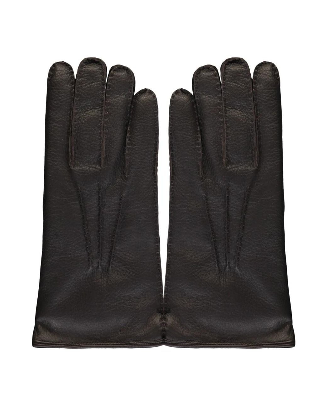 Moorer Elegante Lederhandschuhe in Black für Herren