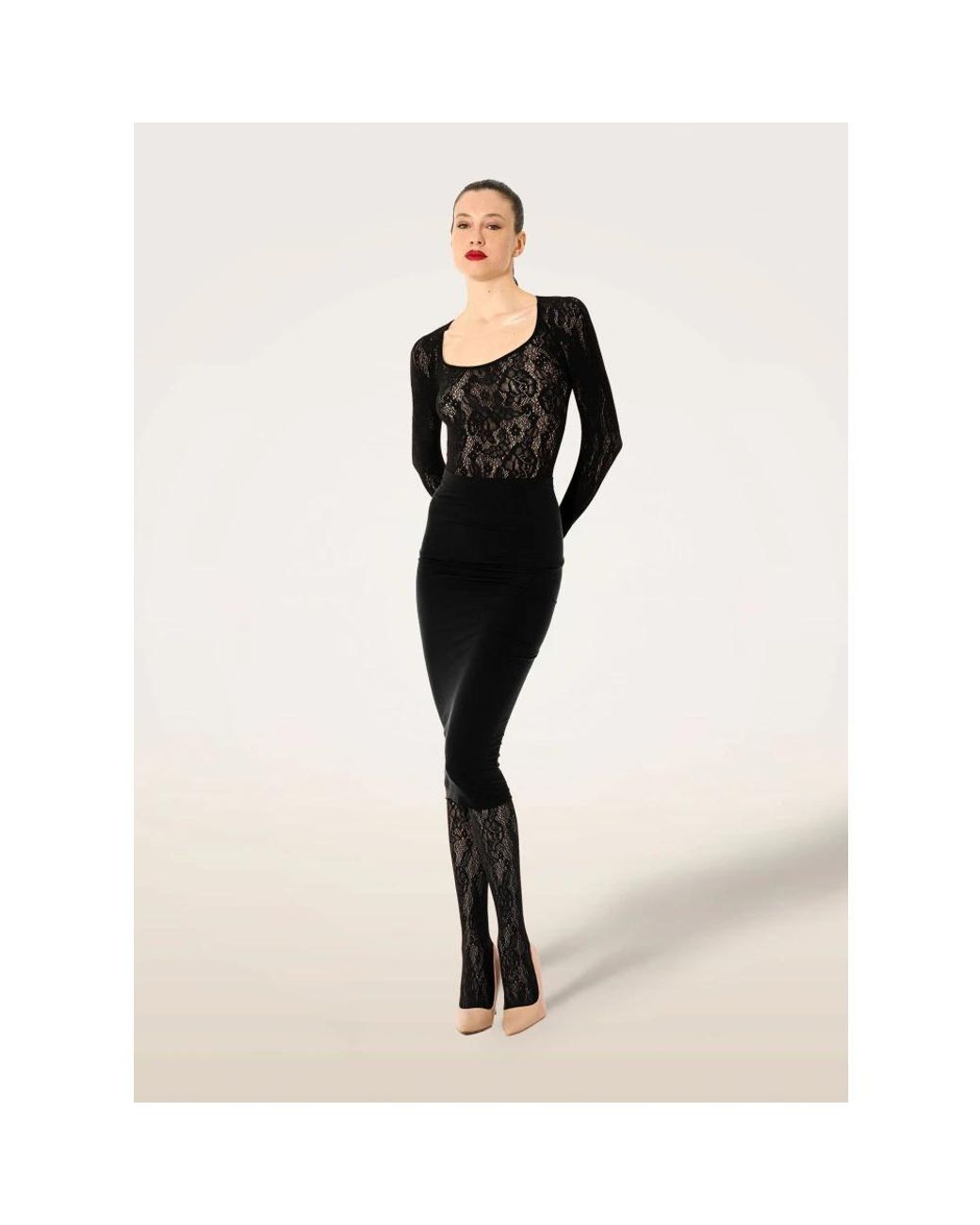 Wolford Black Long Sleeve T-Shirts