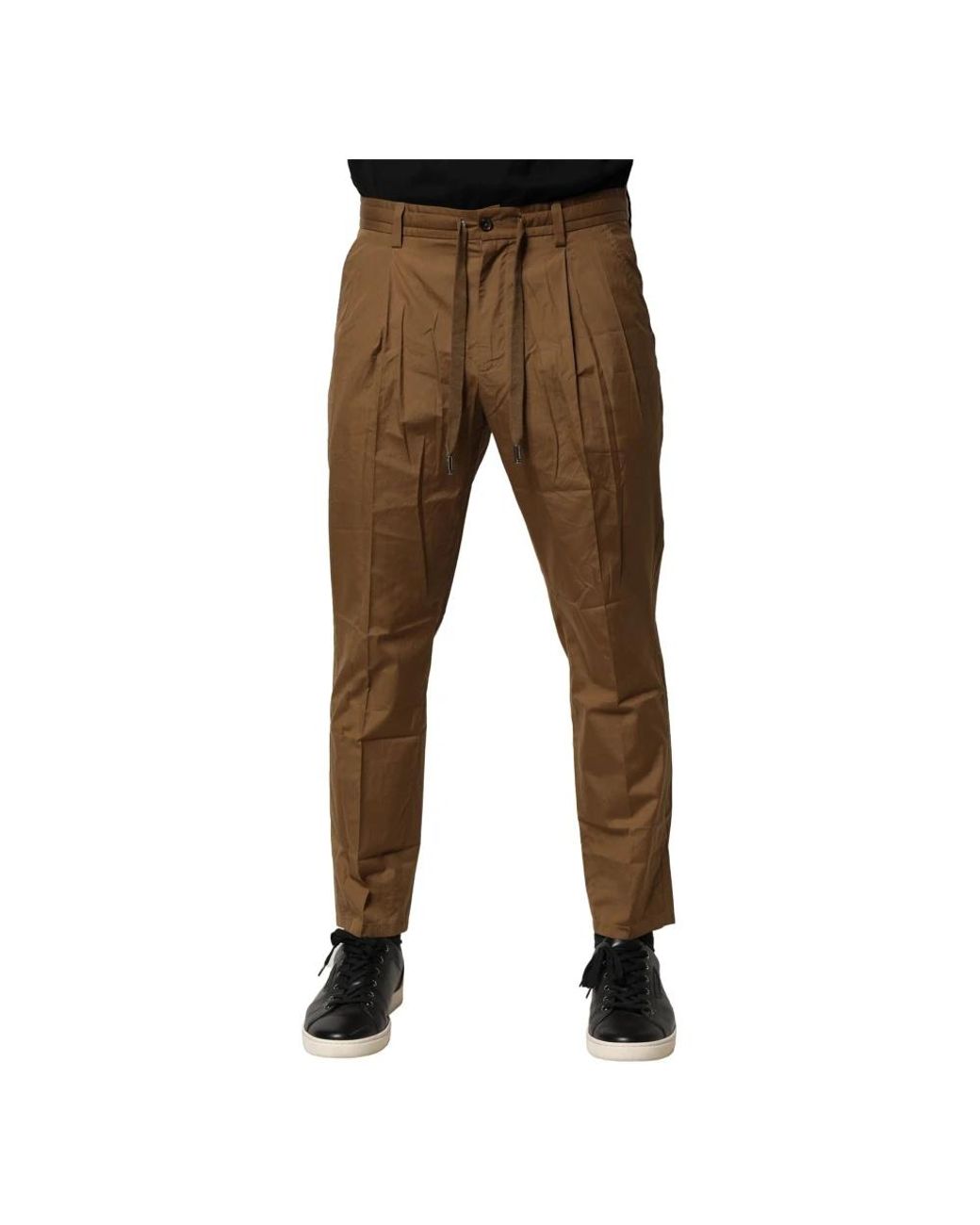 Dolce & Gabbana Brown Slim-Fit Trousers for men