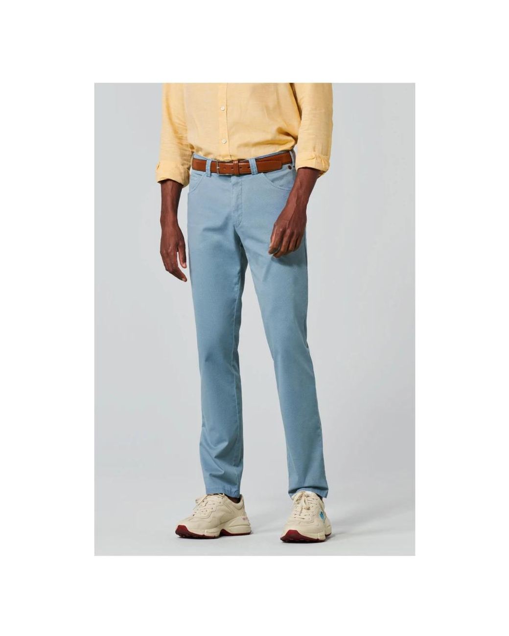 Slim-Fit Trousers Meyer de hombre de color Blue