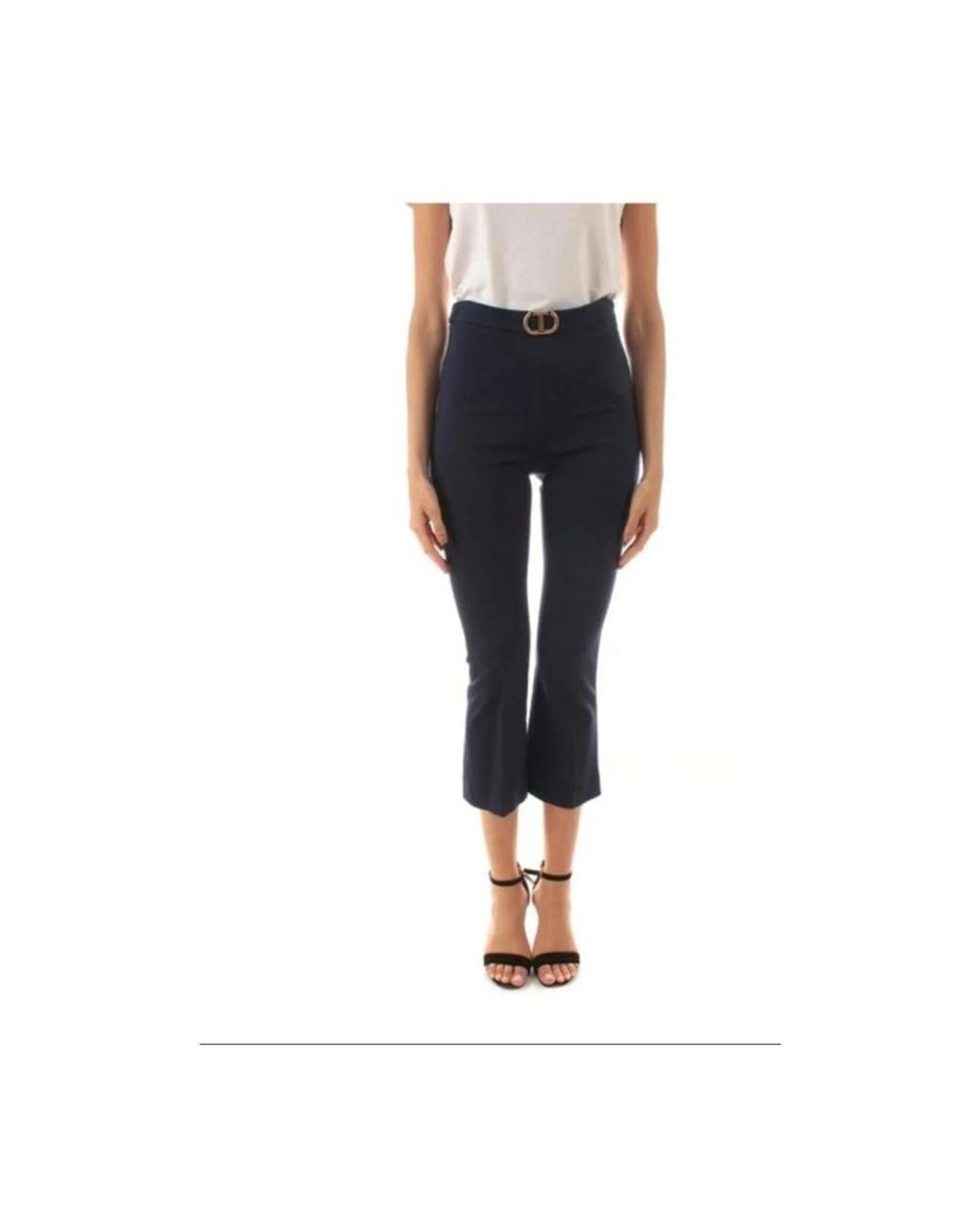 Twinset Blue Cropped Trousers