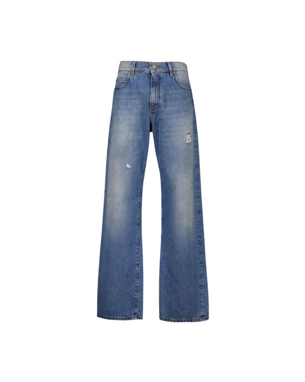 Balmain Blue Wide Jeans for men