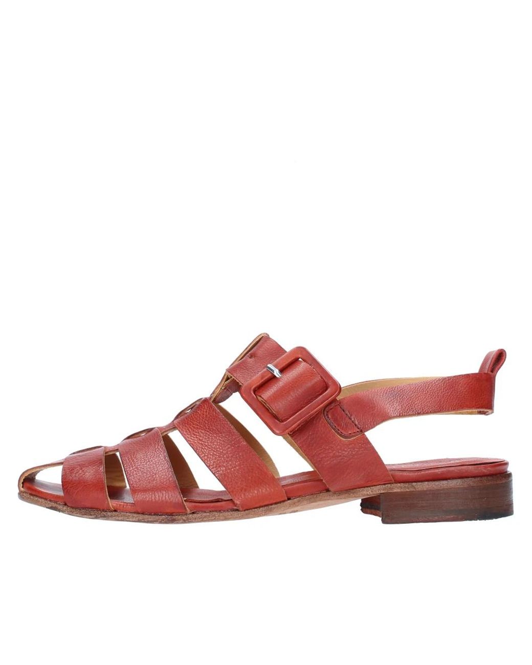JP/DAVID Red Flat Sandals
