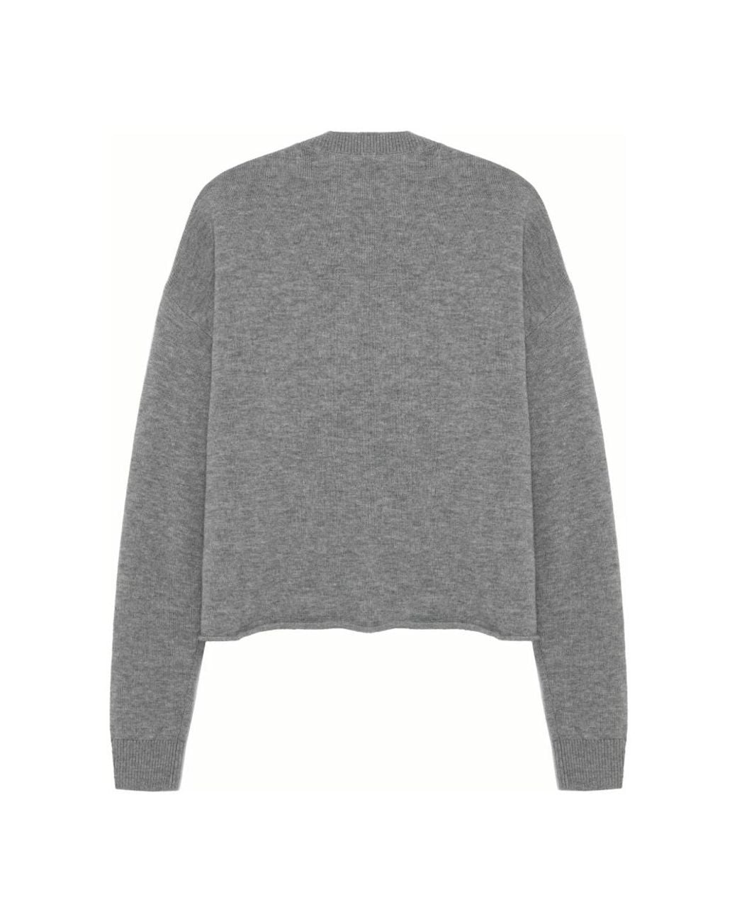Autry Gray Round-Neck Knitwear for men