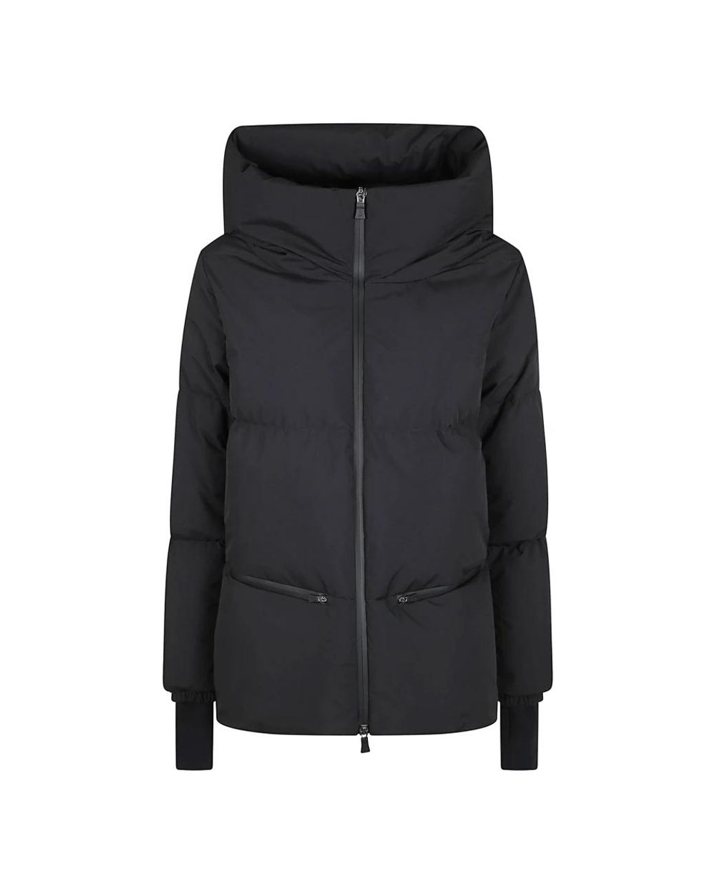 Herno Jassen ,Zwart ,Polyester Laminar Short Down Jacket in het Black