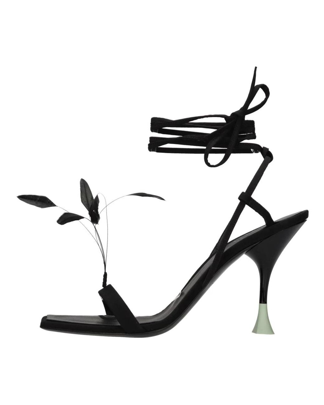 3Juin Black High Heel Sandals