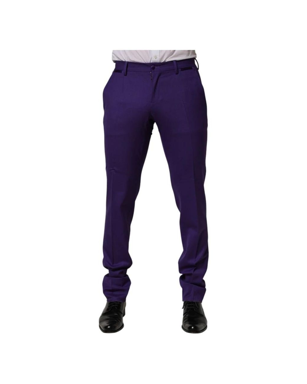 Dolce & Gabbana Purple Suit Trousers for men