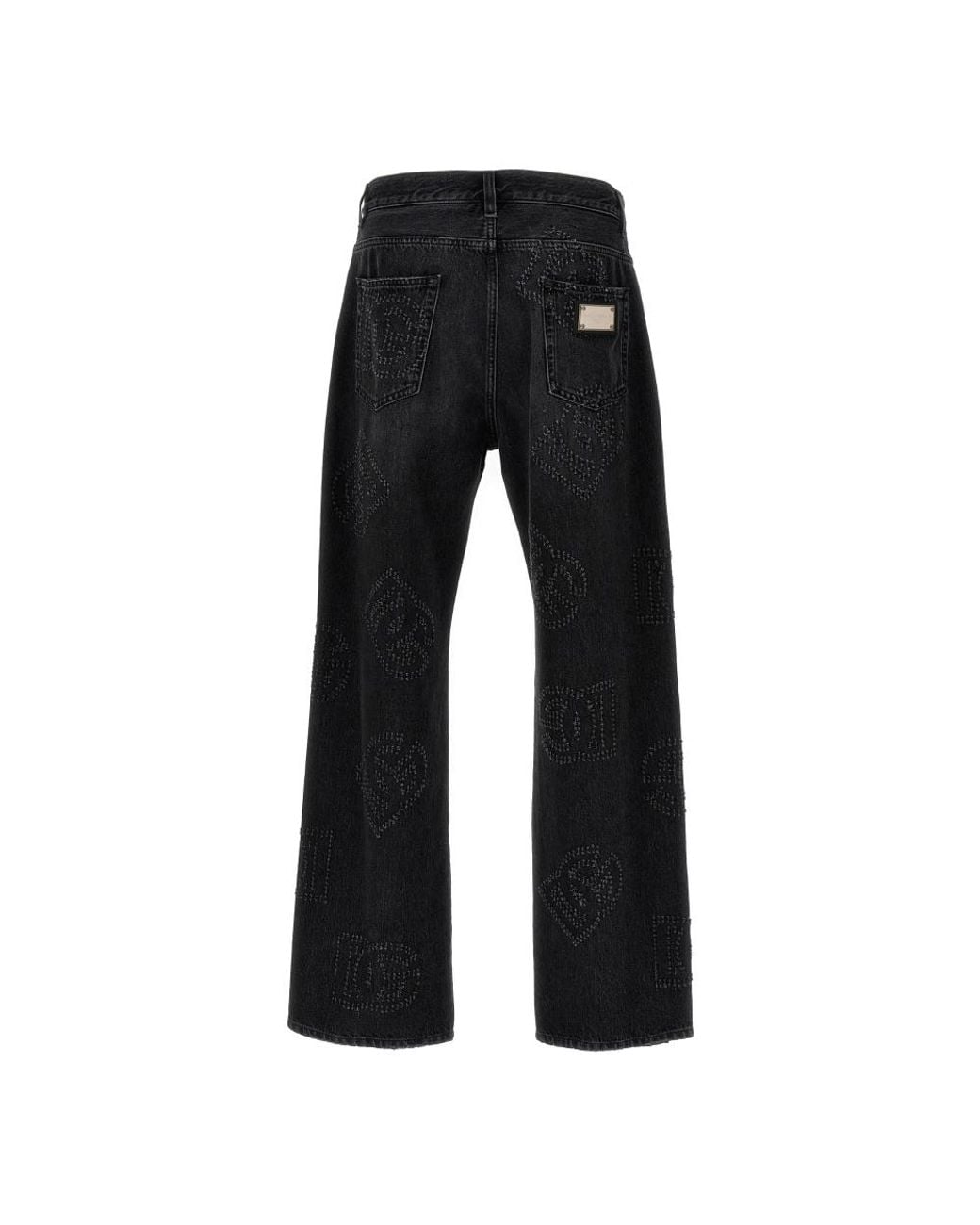 Dolce & Gabbana Black Wide Jeans for men