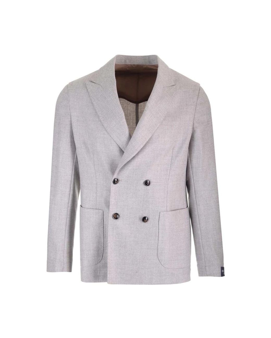 Barba Napoli Gray Blazers for men