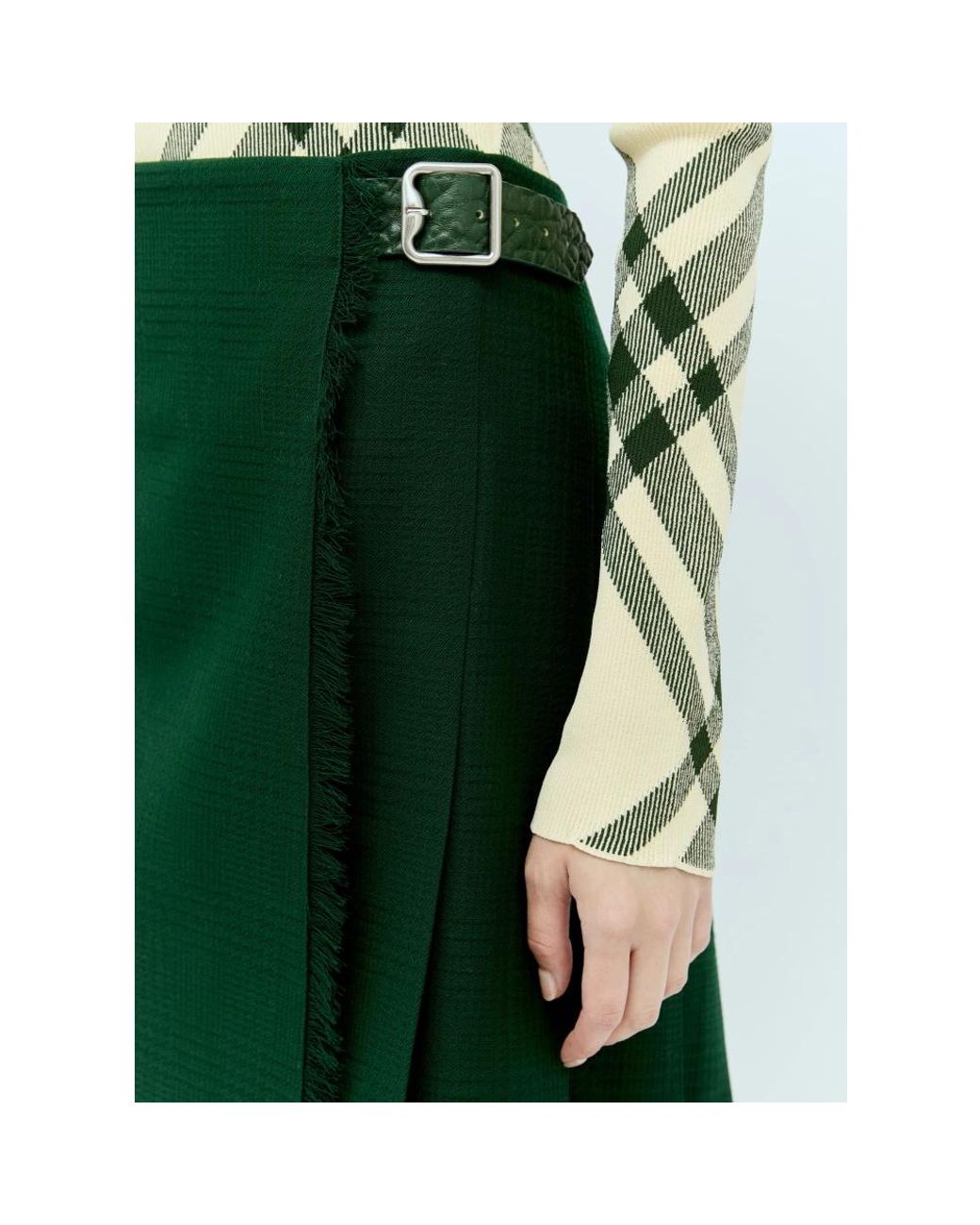 Burberry Green Short Skirts