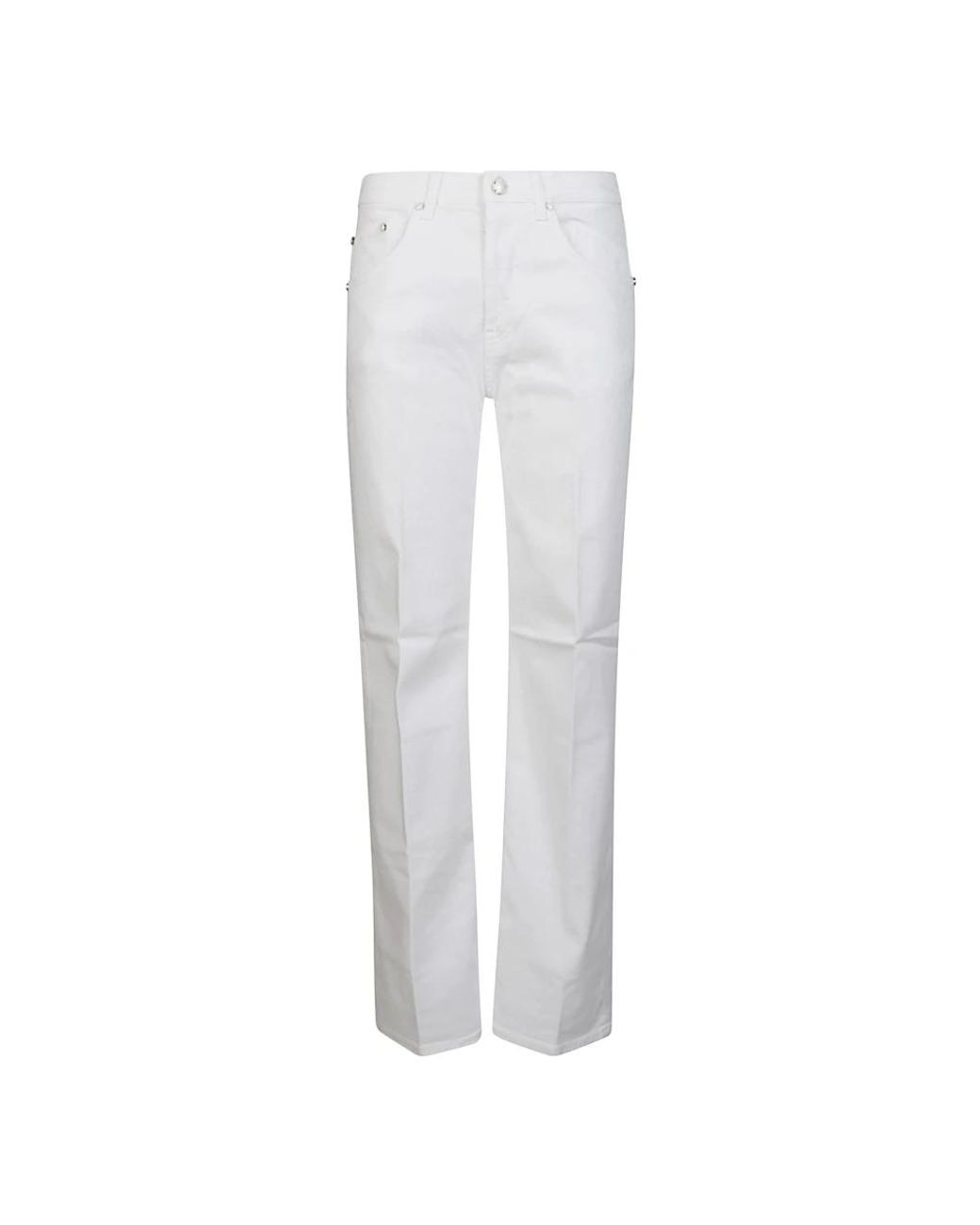 Dondup White Straight Fit Jeans
