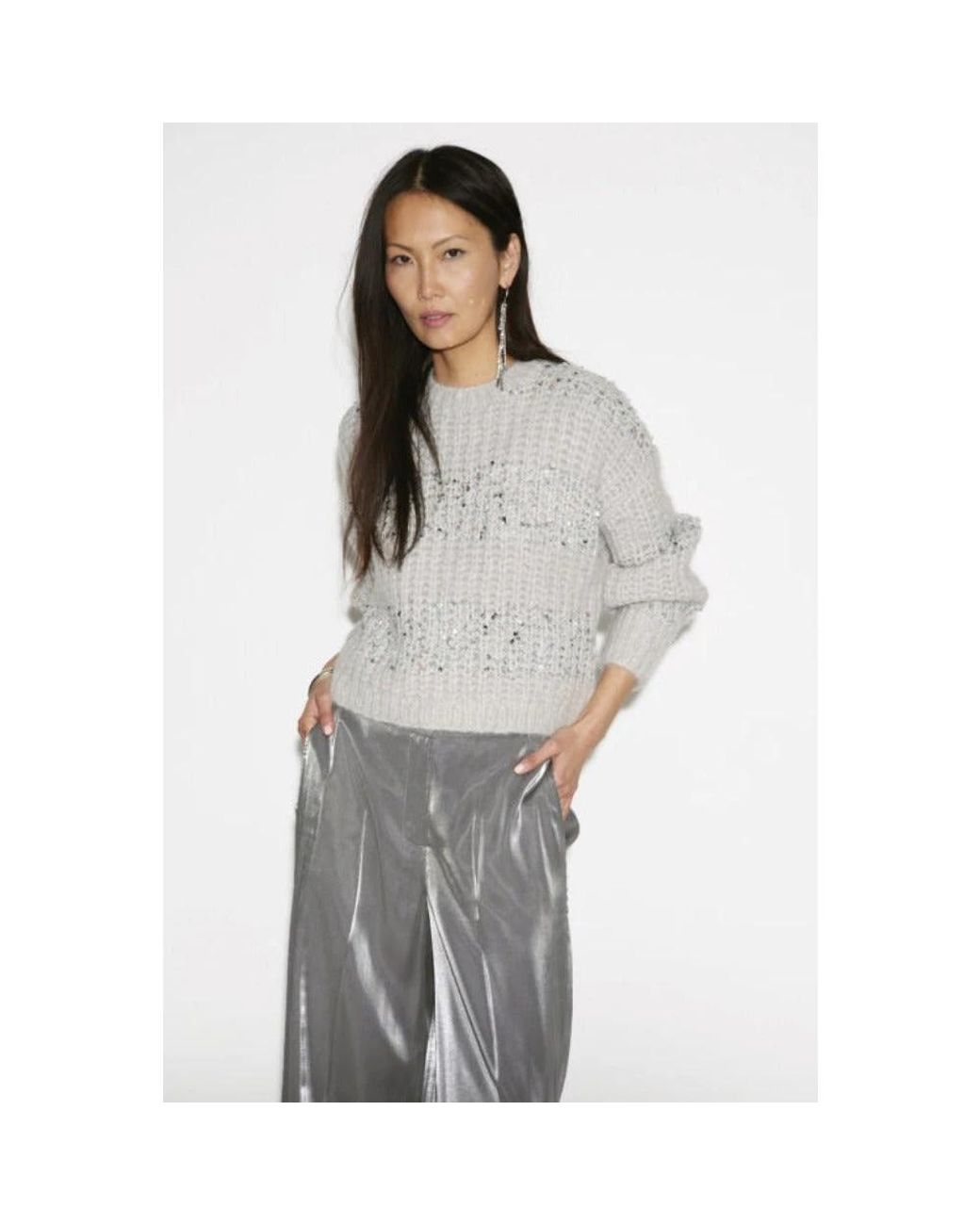 Dante 6 Gray Round-Neck Knitwear