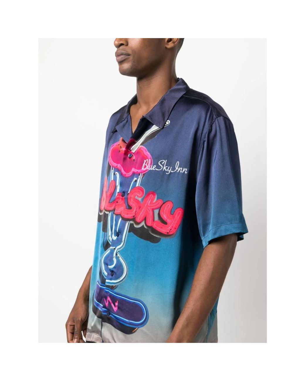 BLUE SKY INN Blue Short Sleeve Shirts for men