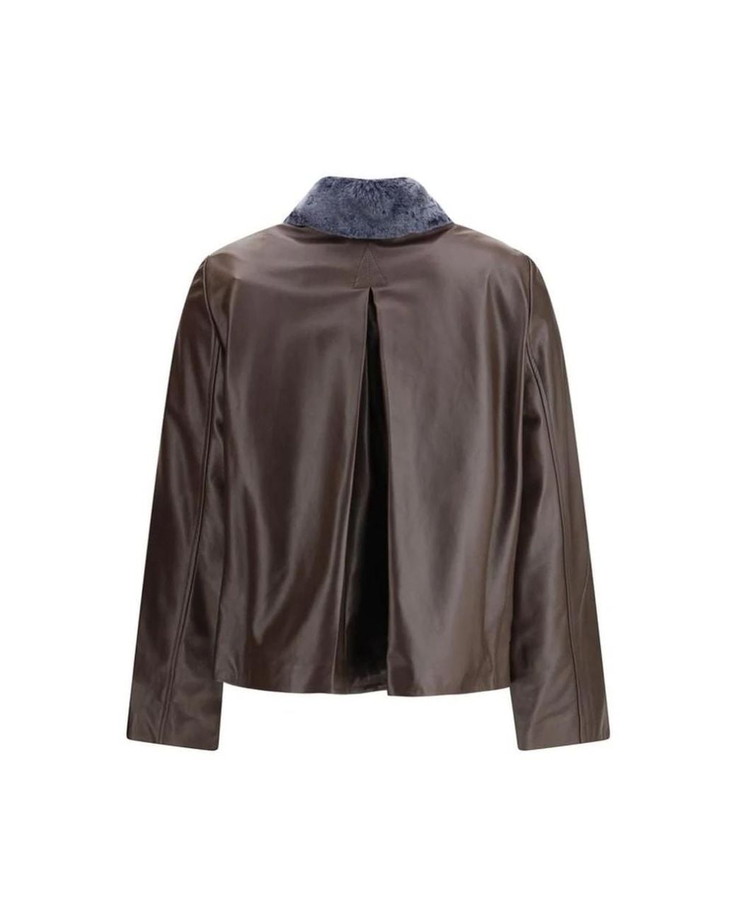 Marni Brown Leather Jackets