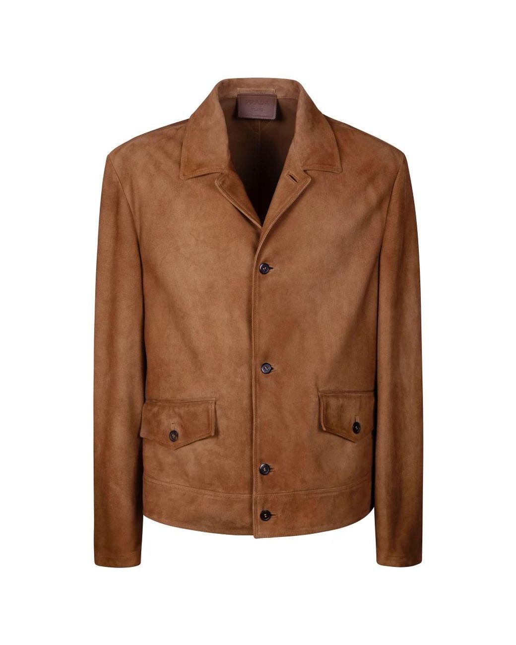 Prada Pocket Button Jacket in Brown für Herren