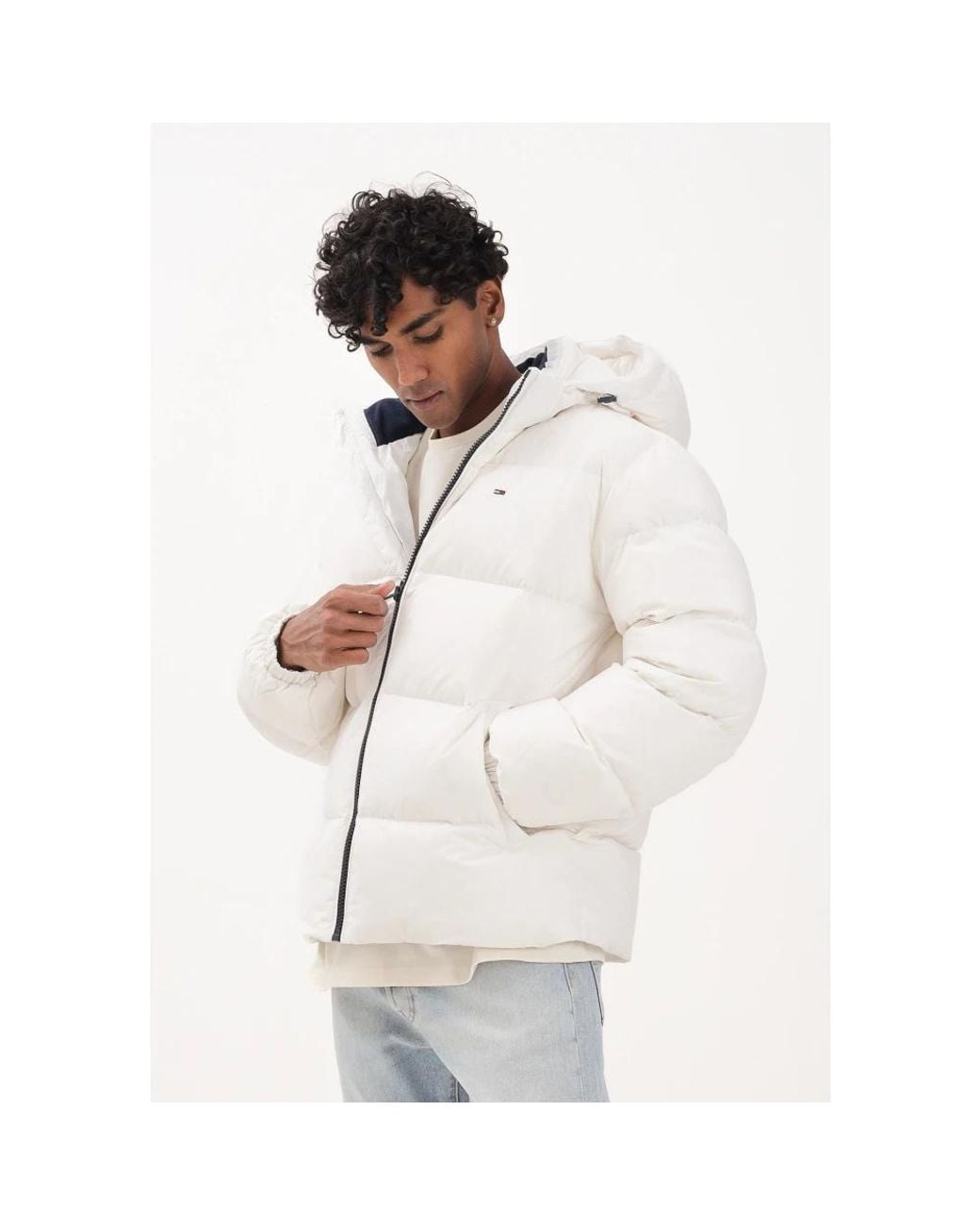 Tommy Hilfiger White Down Jackets for men