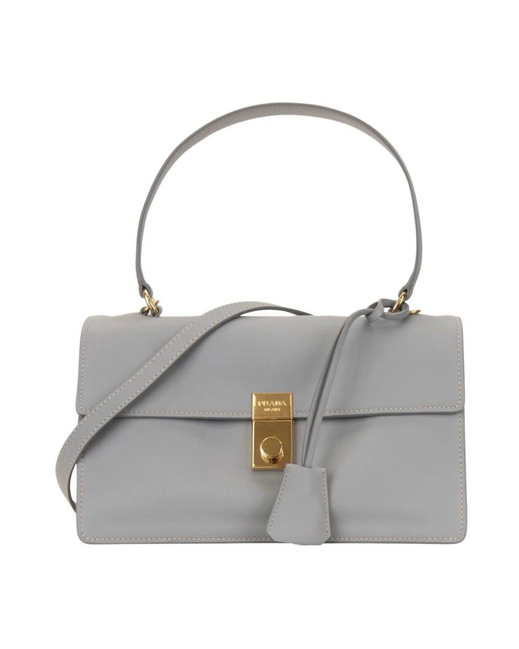 Prada Gray Shoulder Bags
