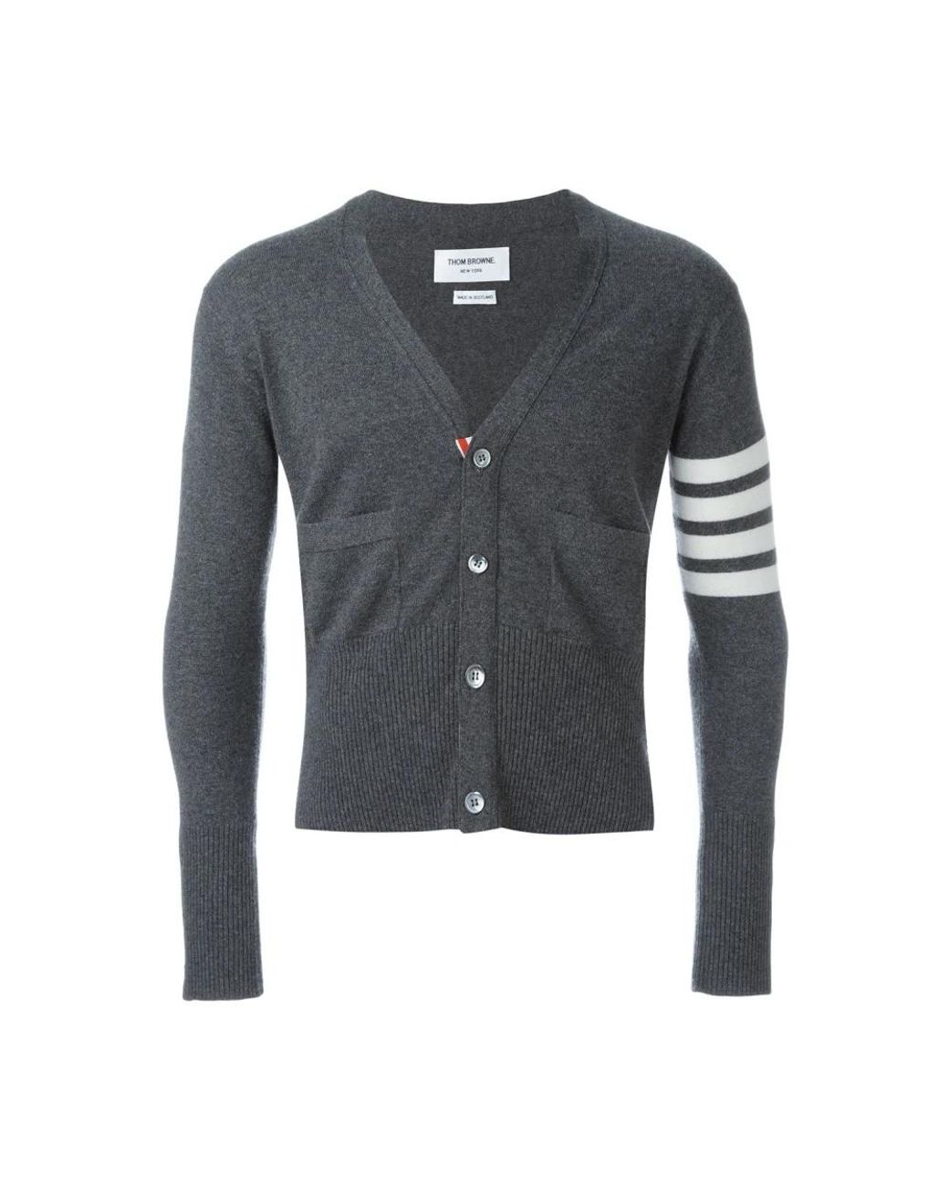 Thom Browne Truien & Vesten ,Grijs ,Kasjmier 4-Bar Cashmere Cardigan in het Blue voor heren