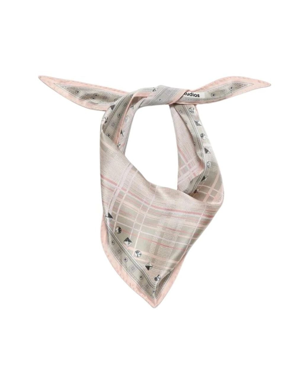 Acne Metallic Volta Triangle Check Schal