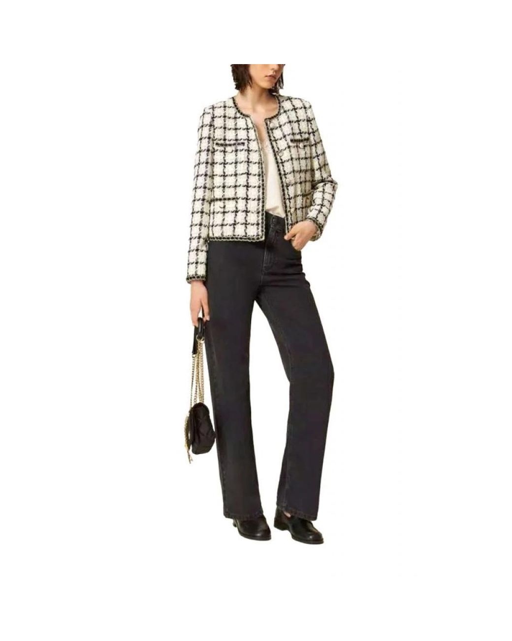Tweed Jackets Twinset de color White