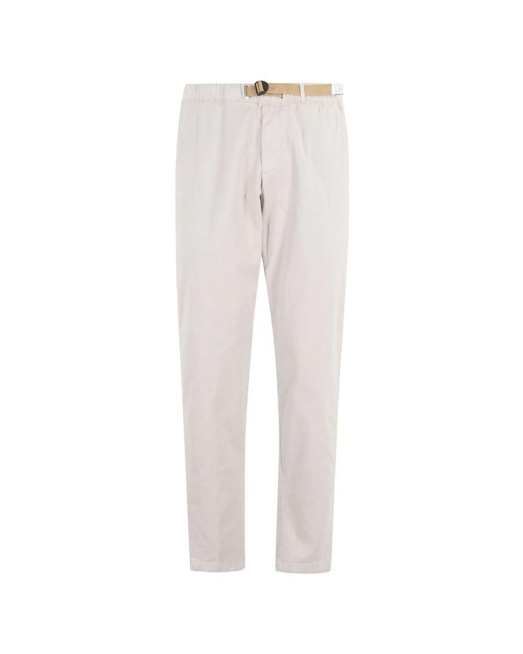 White Sand Gray Slim-Fit Trousers for men