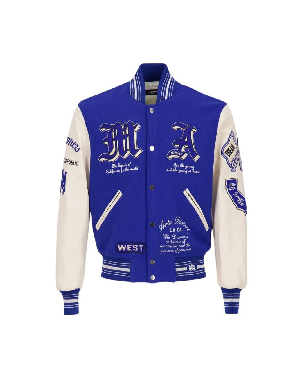 Amiri Blue Bomber Jackets for men