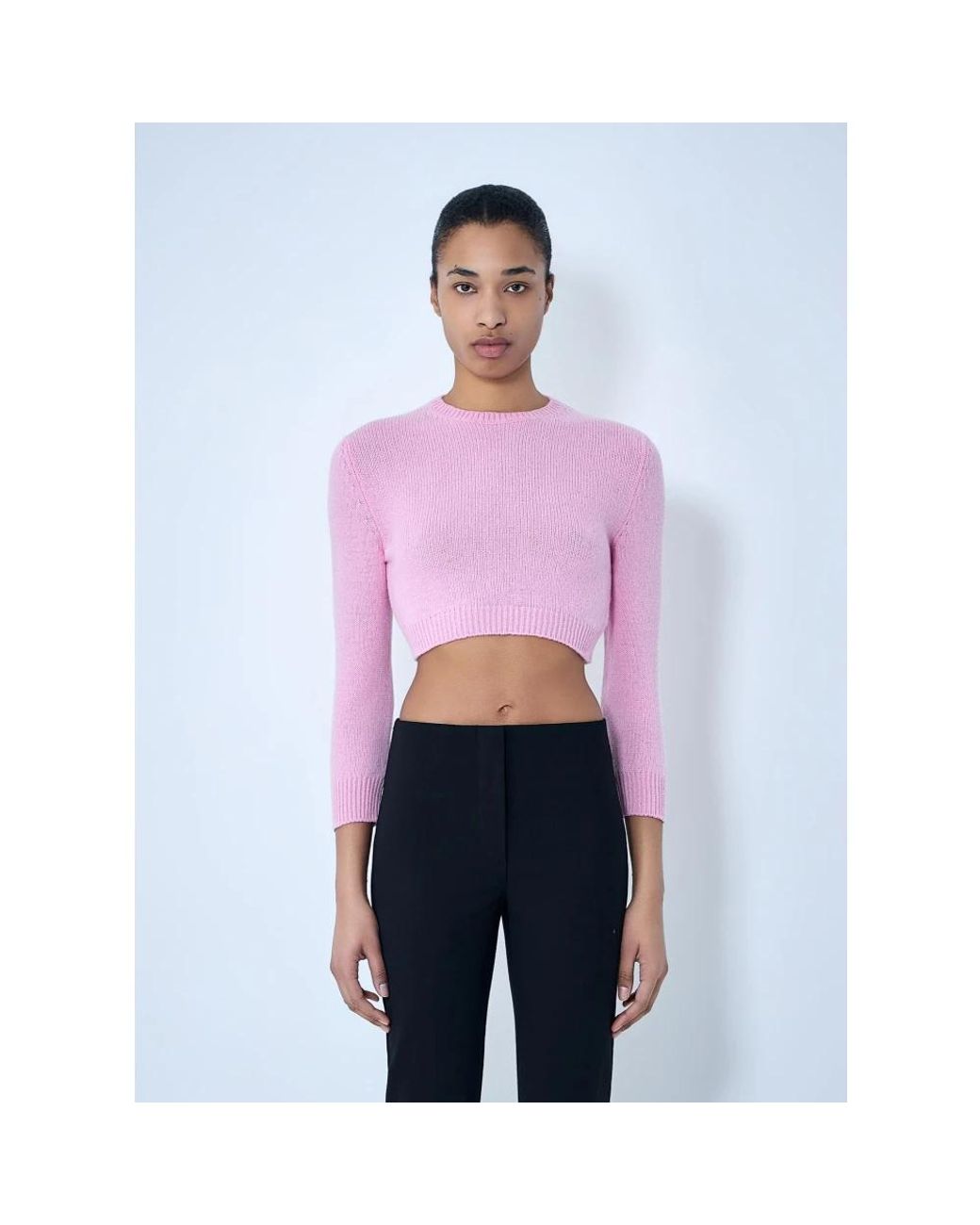 Jil Sander Pink Round-Neck Knitwear