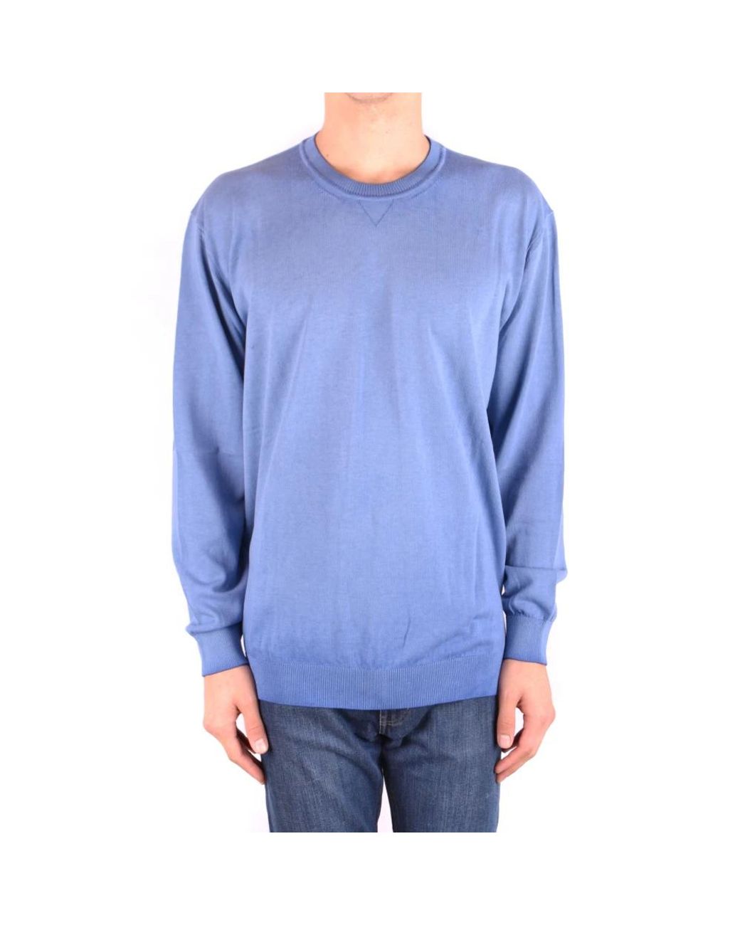 Altea Blue Round-Neck Knitwear for men