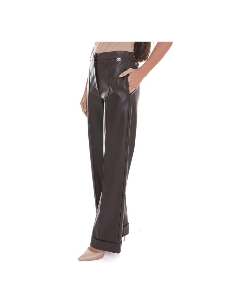 Liu Jo Gray Straight Trousers