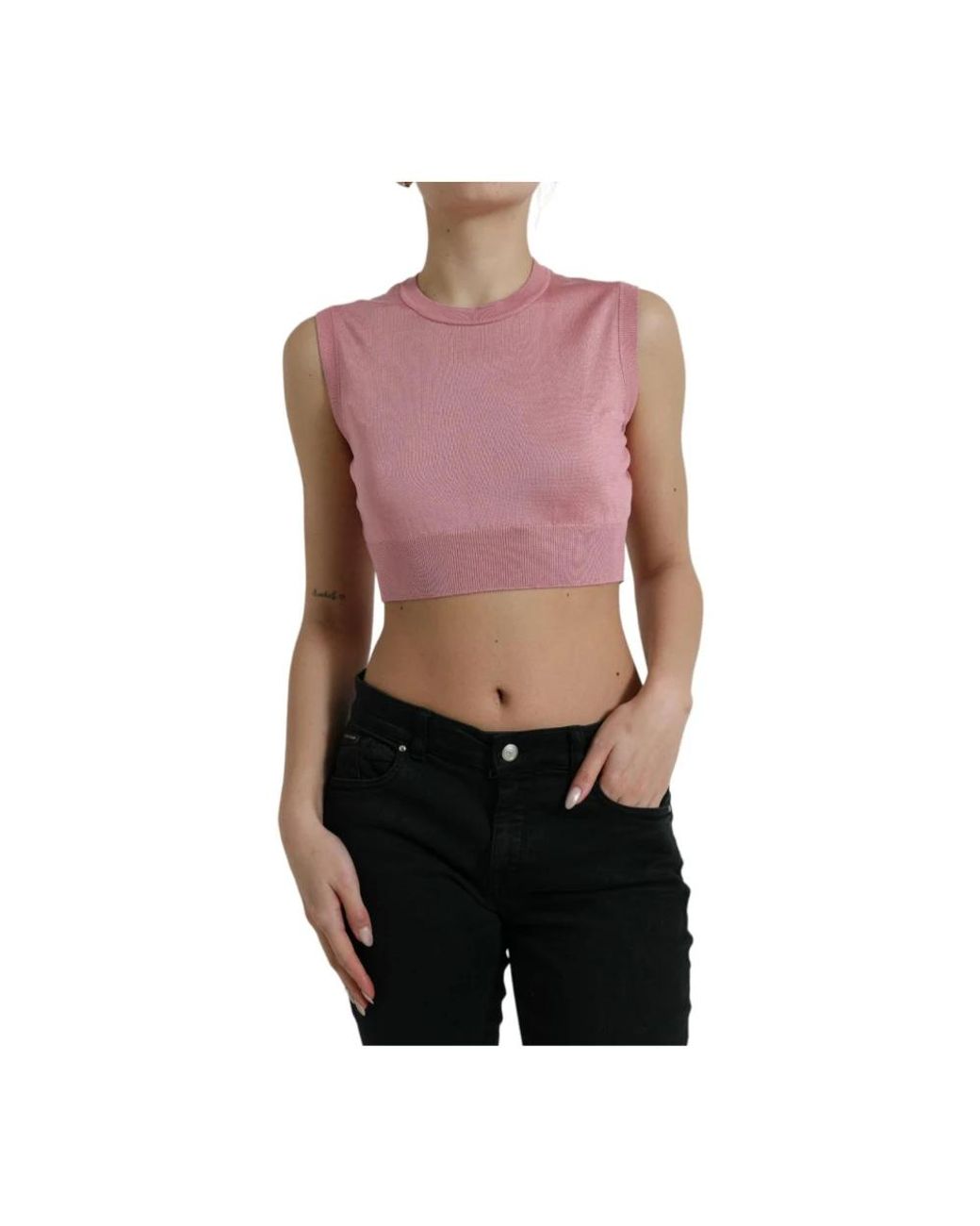 Dolce & Gabbana Purple Round-Neck Knitwear
