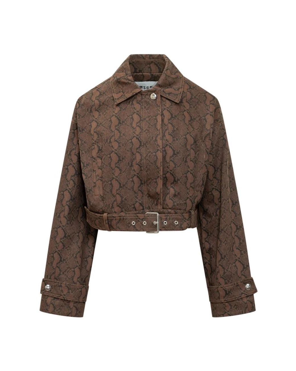MSGM Brown Denim Jackets