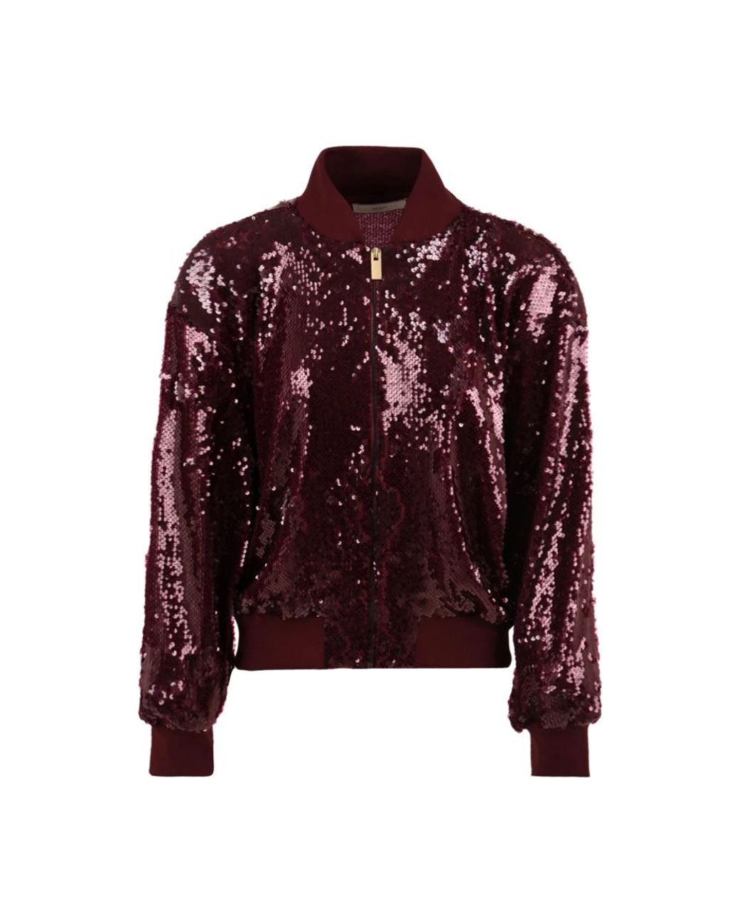 Akep Sequin Bomber Jacket in het Red