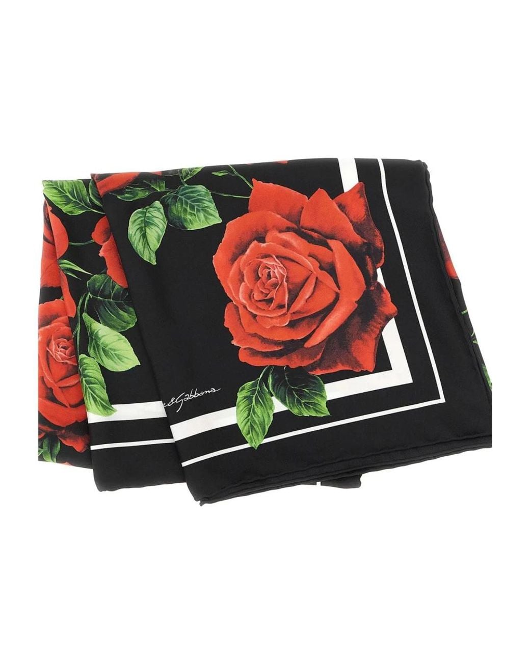 Dolce & Gabbana Black Silk Scarves