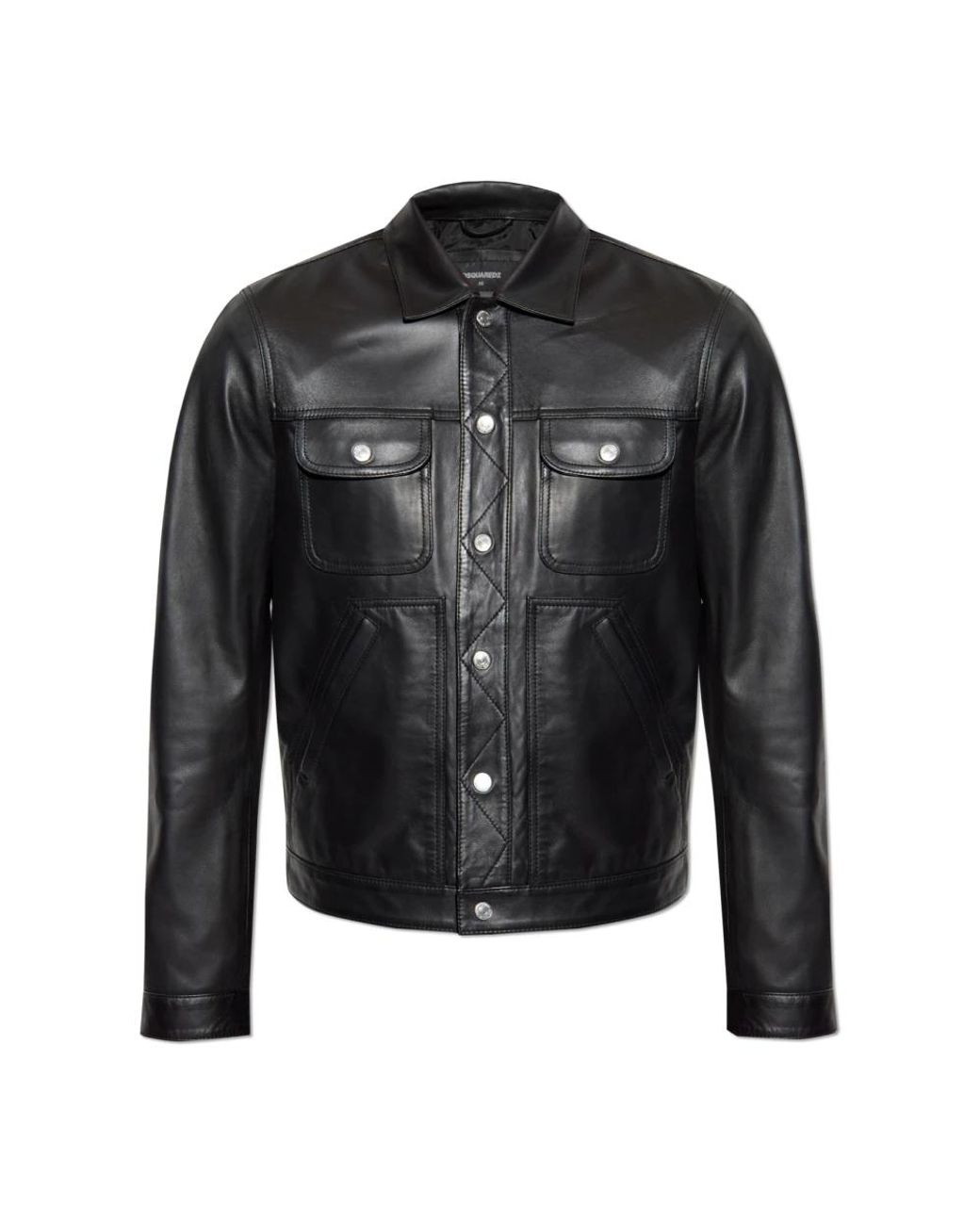 DSquared² Lederjacke in Black für Herren