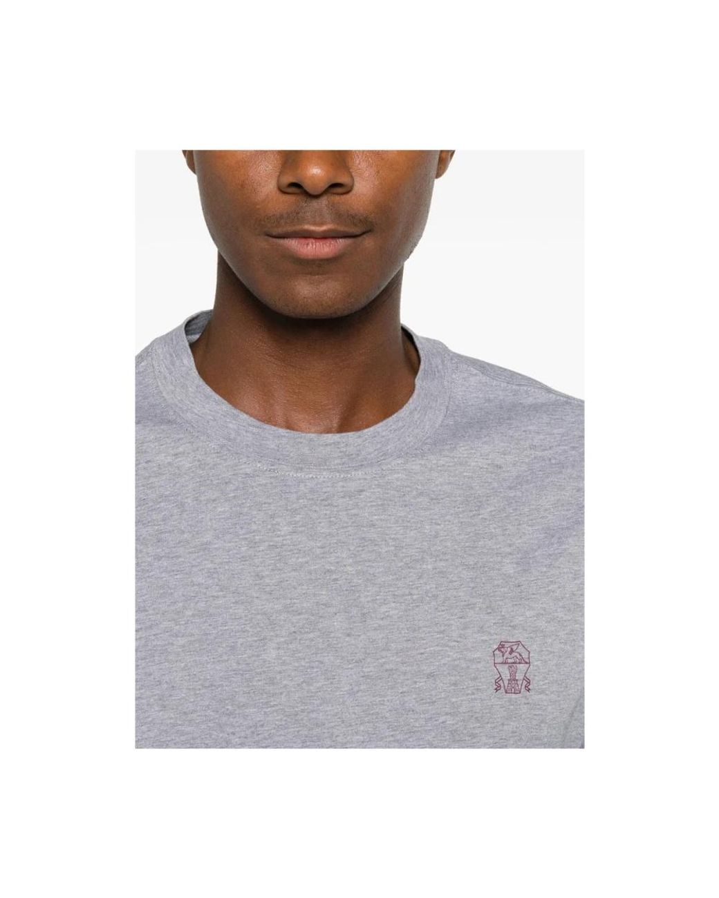 Brunello Cucinelli Gray T-Shirts for men