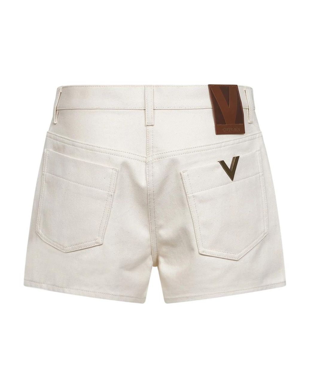 Valentino White Denim Shorts
