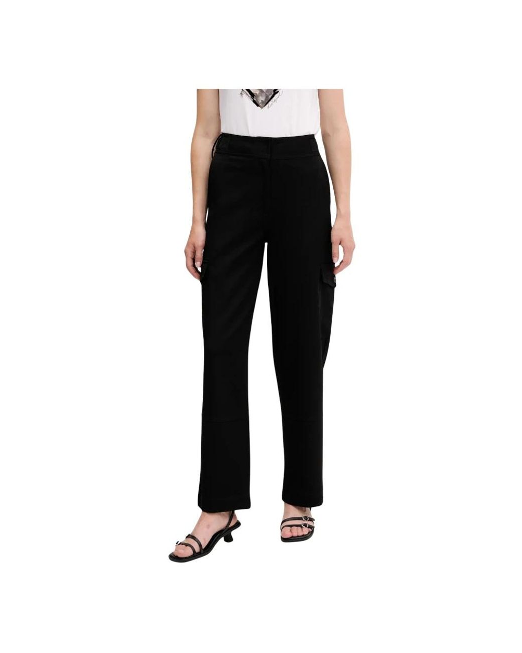 Desigual Wijde Broek in het Black
