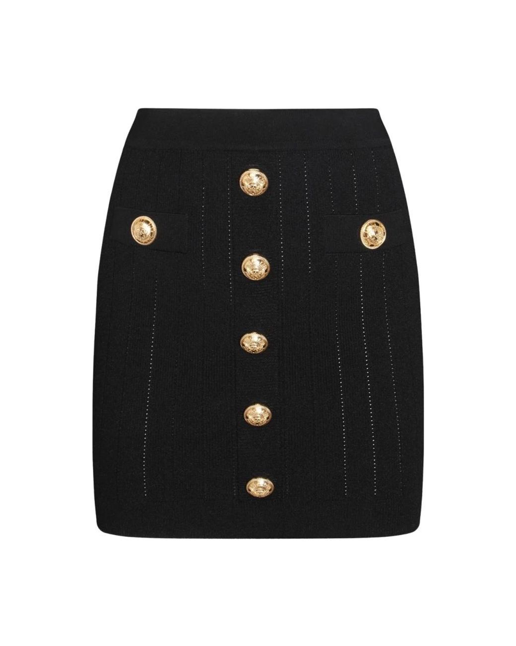 Balmain Zwarte Katoenen Rok in het Black