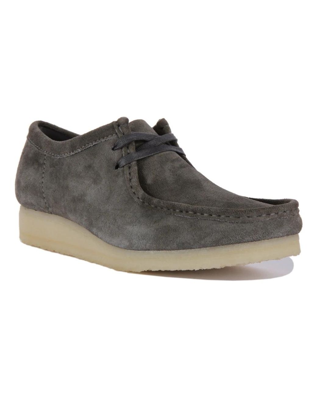 Clarks Gray Laced Shoes for men