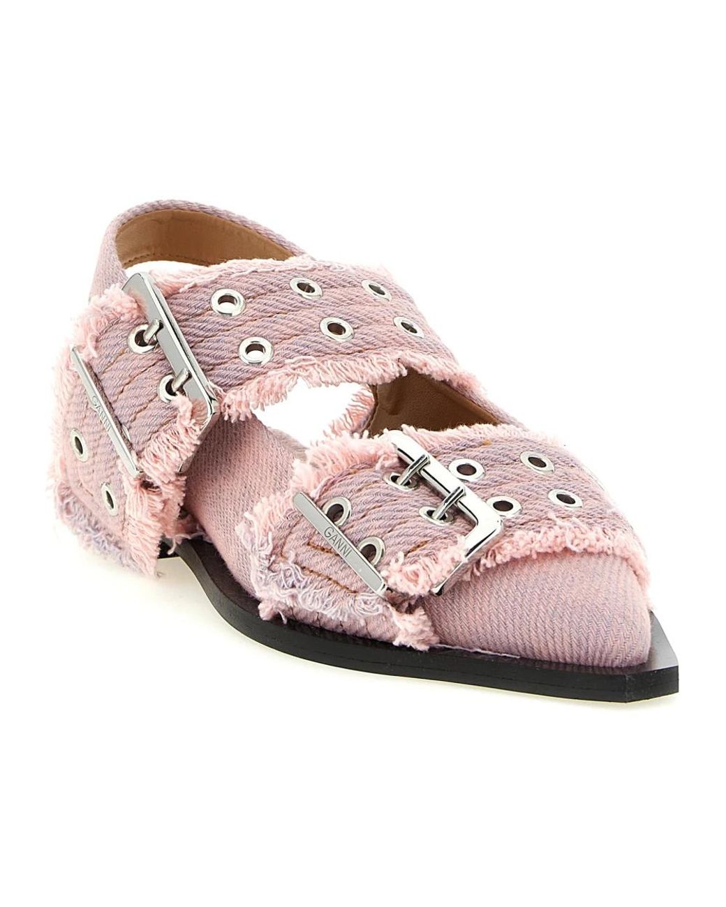 Ganni Pink Ballerina Shoes