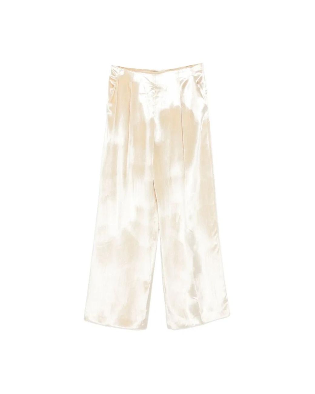 Alberta Ferretti White Wide Trousers