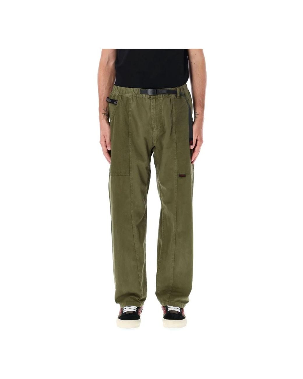 Gramicci Green Straight Trousers for men